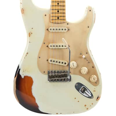 Fender Custom Shop 1955 Stratocaster Desert Tan over Sunburst Heavy Relic 2017 image 1