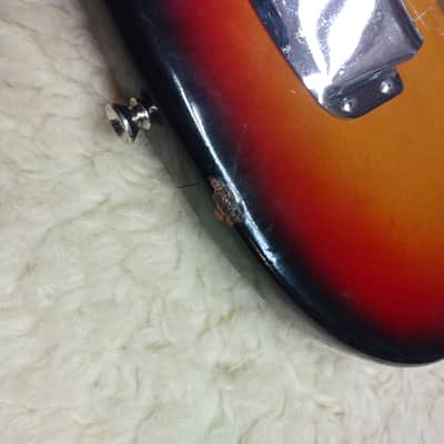 Kingston (Teisco) early 60's Swinger Short Scale 3-Tone Sunburst w/Gig Bag image 12