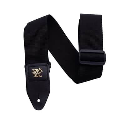Ernie Ball Polypro Black Adjustable 2" Guitar/Bass Strap - 4037 (Poly Pro) image 2