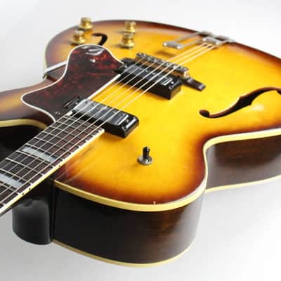 RARE 1966 Vintage Epiphone Broadway E252 Archtop Guitar Sitka Spruce/Maple/Brasilian Rosewood Mini-Humbuckers USA 1960s image 5