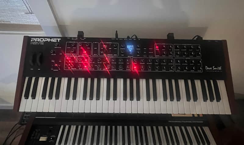 Sequential Prophet Rev2 61-Key 16-Voice Polyphonic Synthesizer 2018 - Present - Black with Wood Sides image 1