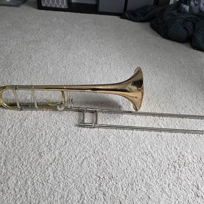 Bach Stradivarius 42G Bflat Trombone w/ F Attachment 2000's - Gold brass image 1