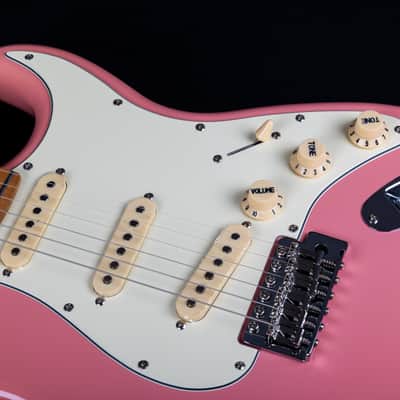Electric Guitar Jet Guitars JS-300 JS300 BGD Burgundy Pink Free Setup image 7