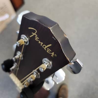 Used Fender CD-100 L/H Left-Handed Acoustic Guitar - Natural w/ Hard Case image 9