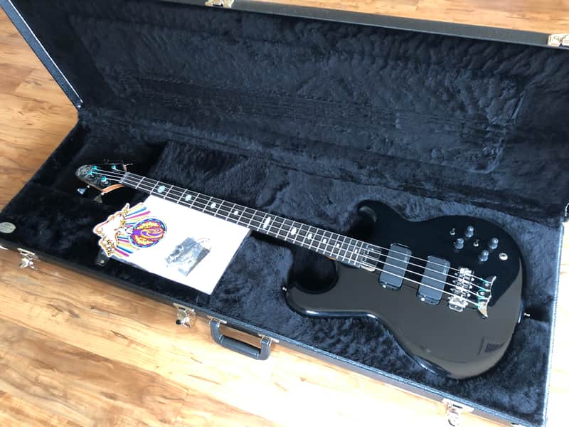 2019 Alembic Custom Signature Spoiler 4 String Bass Guitar Gloss Black Brand New image 1