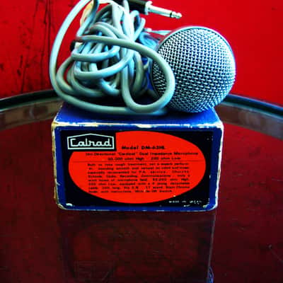 Vintage 1960's Calrad DM63 dynamic omni-directional microphone Dual Z / Hi Z harp mic w accessories Olson Lafayette image 1
