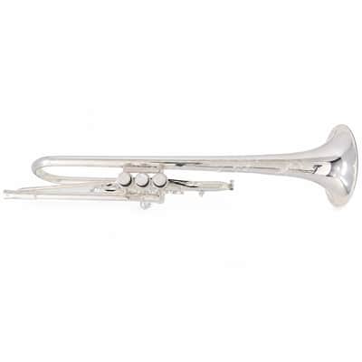 S.E. Shires Q15S Professional Eb/D Trumpet in Silver Plate SN Q8431 image 3