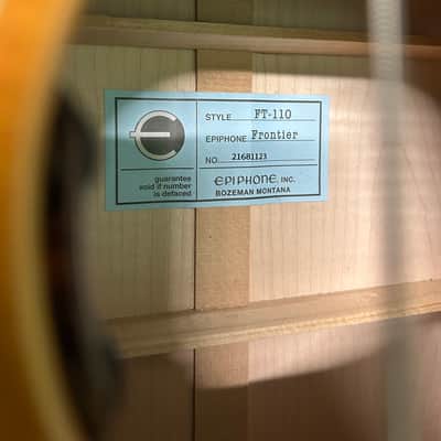 2021 Epiphone Frontier USA Frontier Burst Acoustic-Electric Guitar (Gibson Montana) FT-110 w/ Case #2710 image 4