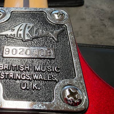 Hohner Marlin Stratocaster HSS Left Handed Korea MIK Candy Apple Red Lefty Hand LH Super Strat FR MFG Floyd Rose Patents Tremolo Vintage 80s 90s Guitar image 7