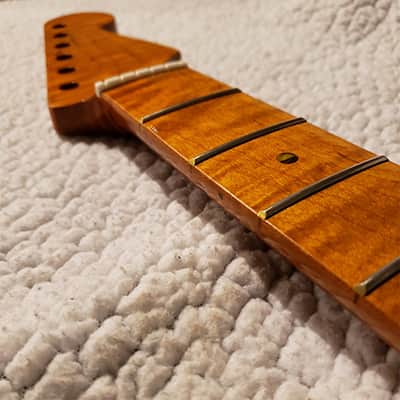 Stunning USA,Roasted Flame maple neck.Made for a Strat body # EMS-59. Make a fair offer. image 5