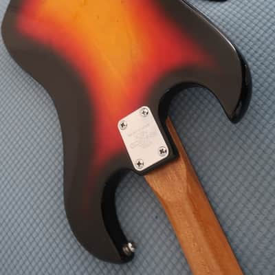Vintage 1970s Aria Lyle Teisco Guitar Offset Strat Style 2 PU Japan Sunburst Dreamy Shoegaze Tones! image 11