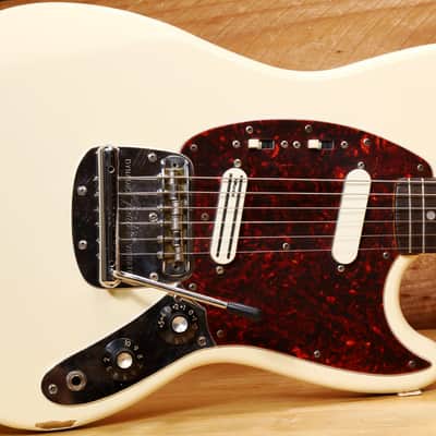 Fender MG-69 Mustang Reissue MIJ Olympic White w/ Duncan Pickup 20316 image 3
