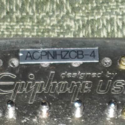 ONE new old stock very near A+ Epiphone ACPNHZCB-4 Alnico Classic Pro Bridge Humbucker, Zebra, 8.1k - Alnico V, solder connection, 4 conductor + screws & springs (from 2023) part of Epiphone's Pro Series Line of Humbuckers (which is called ProBUCKER) image 3