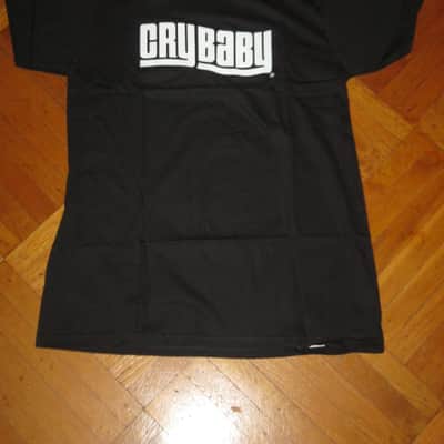 new in package (old stock) A+ genuine Dunlop DSD20-MTS-M Men's Cry Baby T-Shirt, Medium, 100% Cotton, Black, Short Sleeve, CRY BABY Graphic is in White (from 2010s) UPC # 710137018723 image 7