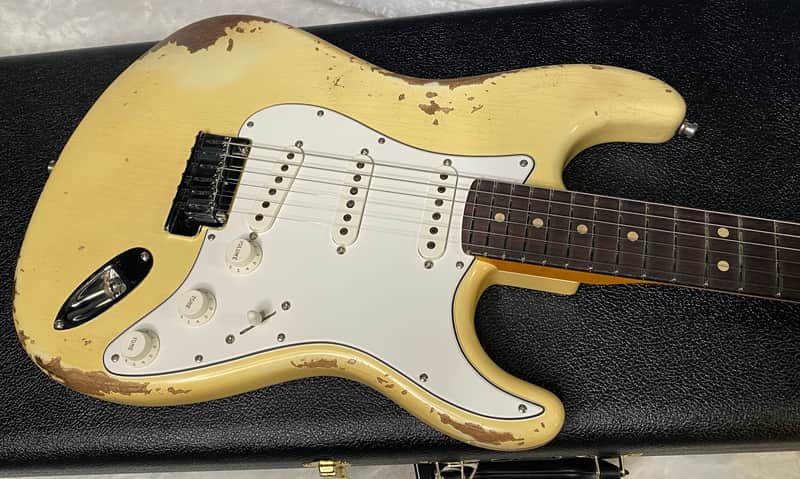 NEW! Fender Custom Deluxe Strat Heavy Relic - Aged Vintage White - Matching Peg Head - Authorized Dealer - 7.25lbs - G06378 image 1