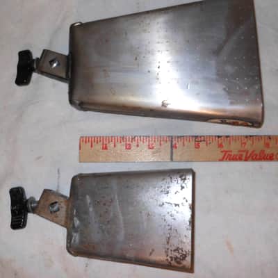 TWO Latin Percussion "SALSA" Cowbells With Chrome Plated LP Cowbell Holder image 3