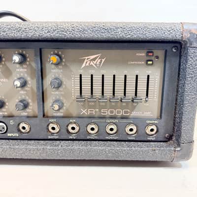 Peavey XR-500C Powered Mixer Amplifier – Vintage USA 5-Channel PA Head 1980's image 2