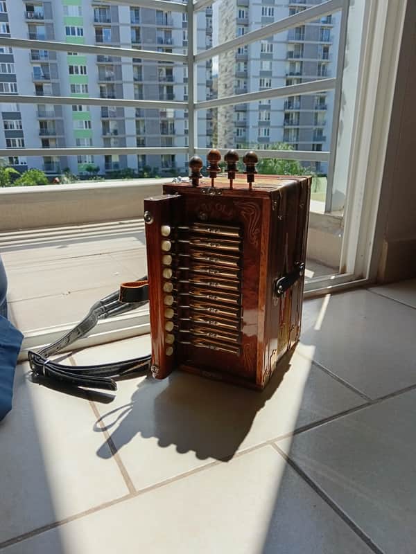 Creole Cajun Accordion with case and Strap by Paul Guidry image 1
