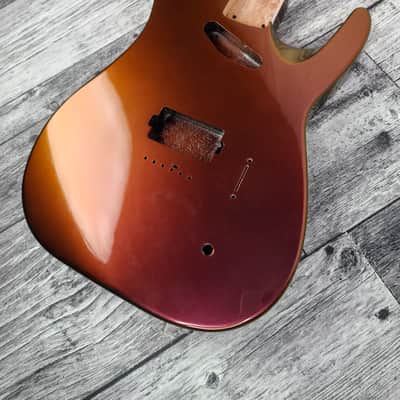 Havok Hard Tail Chameleon Nebula  2pc Mahogany Guitar S type, HS config Custom Guitar Body. 80' style image 3