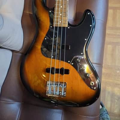 Elegee Custom Fender Jazz Bass 34 inch long scale 2021 Dark Sunburst Bocote 8.8 lbs image 1