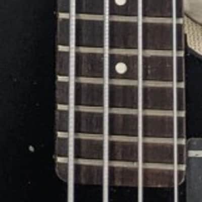 Vintage Silvertone 1444 Bass Guitar Danelectro USA Black w/Original Hard Case image 2