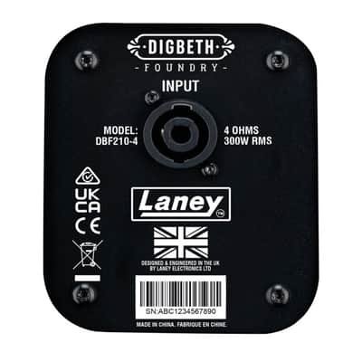 Laney DBF210-4 Digbeth Foundry Series 2x10” 200W Bass Cabinet w/HH Blue Ceramic Woofers image 5