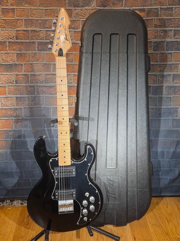Vintage 1980s Peavey T-60 Maple Fretboard Black w/ OHSC image 1