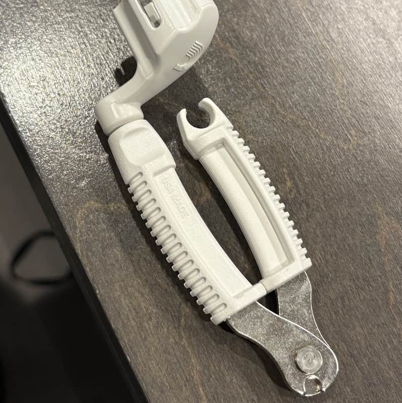 D’Addario Pro-Winder String Winder, Cutter & Bridge Pin Puller - White - USA Made image 1