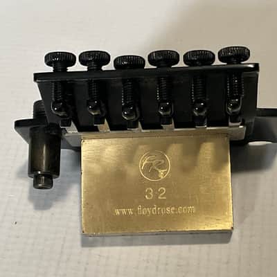 2000's Jackson Dinky Guitars JT-580LP Lefty Upgraded Black Licensed Floyd Rose Tremolo Guitar Bridge Brass Block image 5