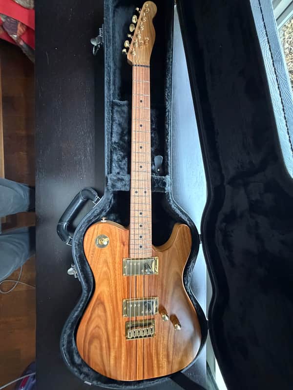 Custom Telecaster - Canary/Swamp Ash, Nitro, Gold and Lindy Fralin P-92s image 1