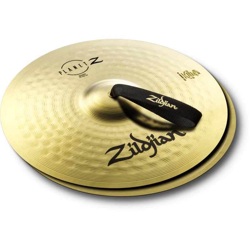 Zildjian ZP14BPR 14" Planet Z Band Pair w/ P0754 Nylon Straps image 1