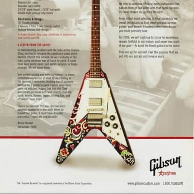 Gibson Custom Shop "Inspired By" Jimi Hendrix Psychedelic Flying V 2006 - Psychedelic Black image 22