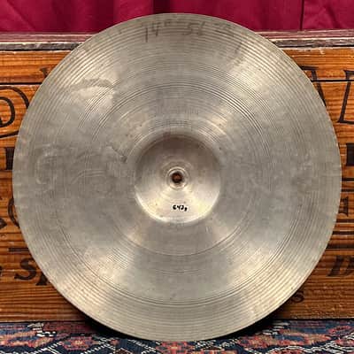 14" Zildjian A 1940s-1950s Trans Stamp THIN Hi-Hat Cymbal Pair 610g/642g *Video Demo* image 12