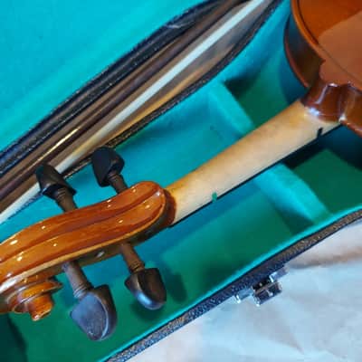 Josef Lorenz Luby Schonbach size 3/4 violin, Czech, Glasser Bow image 12