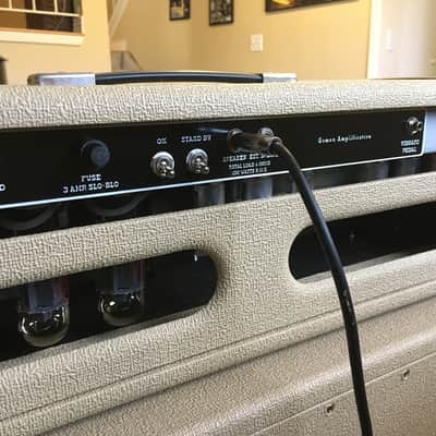 Eddie Bertrand's Gomez Surfer Amp and 2x15 Cabinet, Fender Showman 6G14A clone image 5