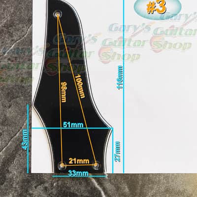 5 Ply Black/Cream Truss Rod Cover for Epiphone & Gibson Firebird w/ Gold Foil Decal image 3