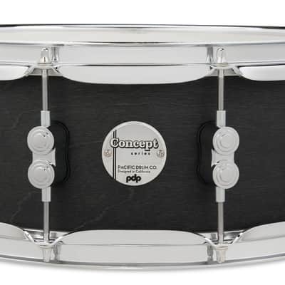 PDP Concept Series Black Wax Maple Snare, 5.5x14, Satin Black w/Chrome Hardware (PDSN5514BWCR) image 3