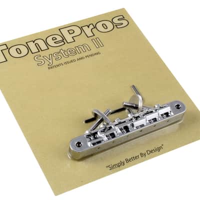 Tone Pros AVR2-C Old Style Tunematic Bridge, CHROME