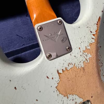 Fender 1960 Stratocaster Heavy Relic Sonic Blue over Sunburst 2023 image 10