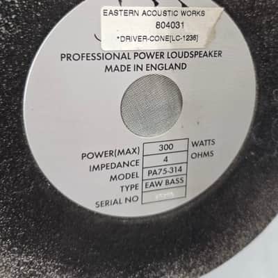 EAW Passive Speaker with 12" Woofer PA75-314 & 2" HF Driver 803010 image 5