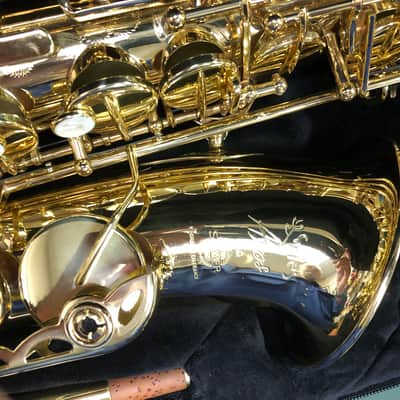 Selmer Seles Axos Alto Sax.  Gold Lacquer. Lightly Owned Pro Alto. NICE image 2