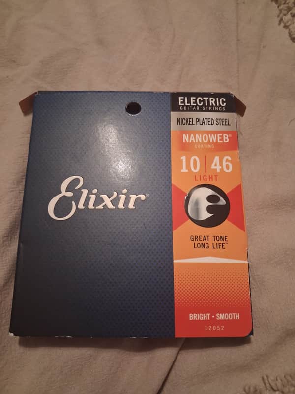 Elixir 12052 Nanoweb Nickel Plated Steel Electric Guitar Strings - Light (10-46) 2010s - Standard image 1