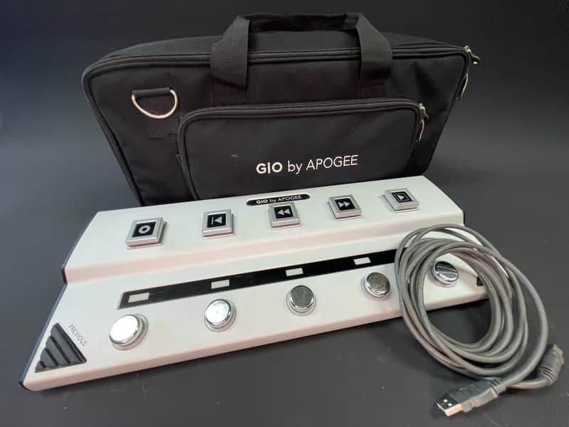 Apogee GiO USB Guitar Audio Interface Foot Controller w/ Carrying Case & Cable