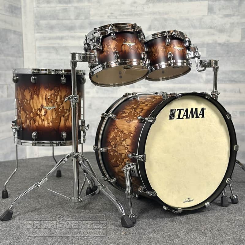 Tama Starclassic Maple 4pc Drum Set Molten Satin Brown Burst image 1