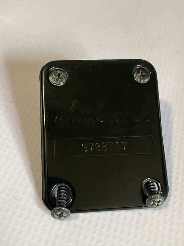 2000's Made in Japan Jackson DK2 Dinky Guitar Factory Black Neckplate & Screws image 1