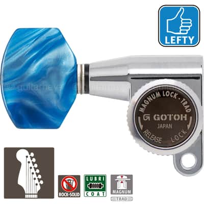 NEW Gotoh SG360-P9 MGT 6 In-Line Locking Mini Tuners Lefty LEFT-HANDED - CHROME