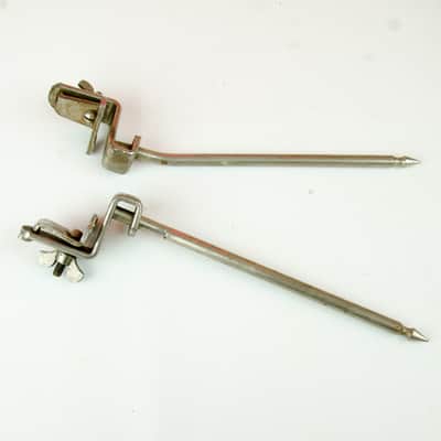 40's 50's WFL Ludwig Clip On Bass Kick Drum Spurs Vintage, Pair image 5