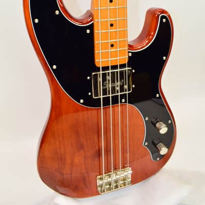 2025 Squier Classic Vibe Telecaster Bass, Maple Fingerboard, Black Pickguard, Mocha w/ Bag image 3