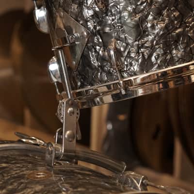 Gretsch 12/14/20/5.5x14" Round Badge Drum Set - 1960's Black Diamond Pearl image 2