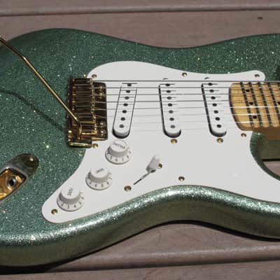 Fender 7 string custom shop prototype 2010 surf green metal flake 1of 4 image 15